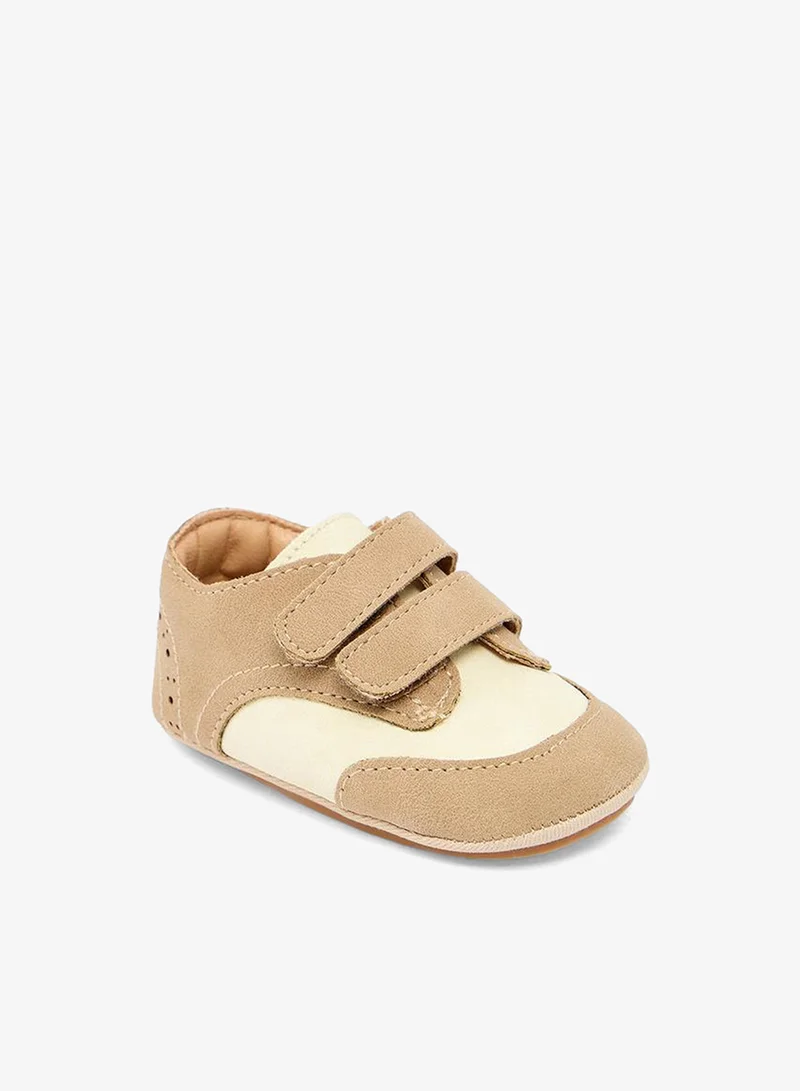 Barefeet Booties With Hook & Loop, Panelled Design