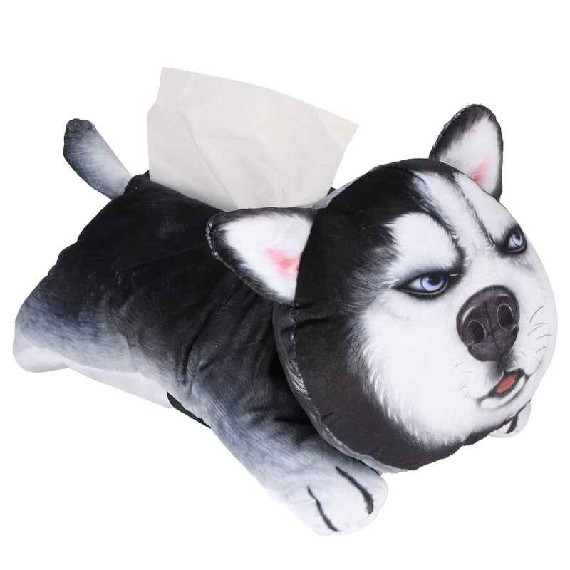 حامل صندوق المناديل المعلق على شكل سيارة ثلاثية الأبعاد بتصميم كرتوني للقطط والكلاب، ديكور للمنزل - Image 3