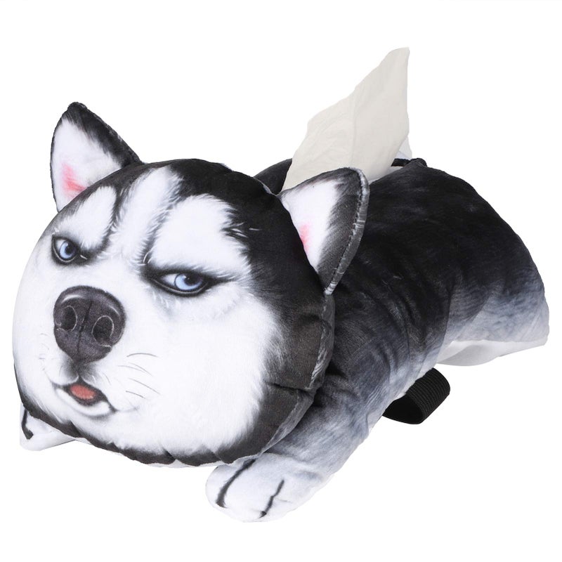 حامل صندوق المناديل المعلق على شكل سيارة ثلاثية الأبعاد بتصميم كرتوني للقطط والكلاب، ديكور للمنزل - Image 4