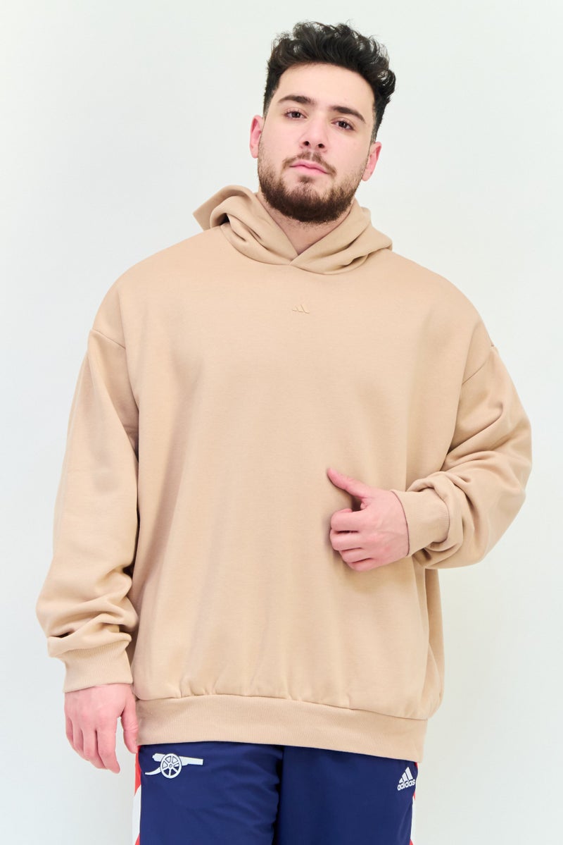 Adidas Men Sportswear Fit Long Sleeve Outdoor Sweatshirt, Peach  - Image 1