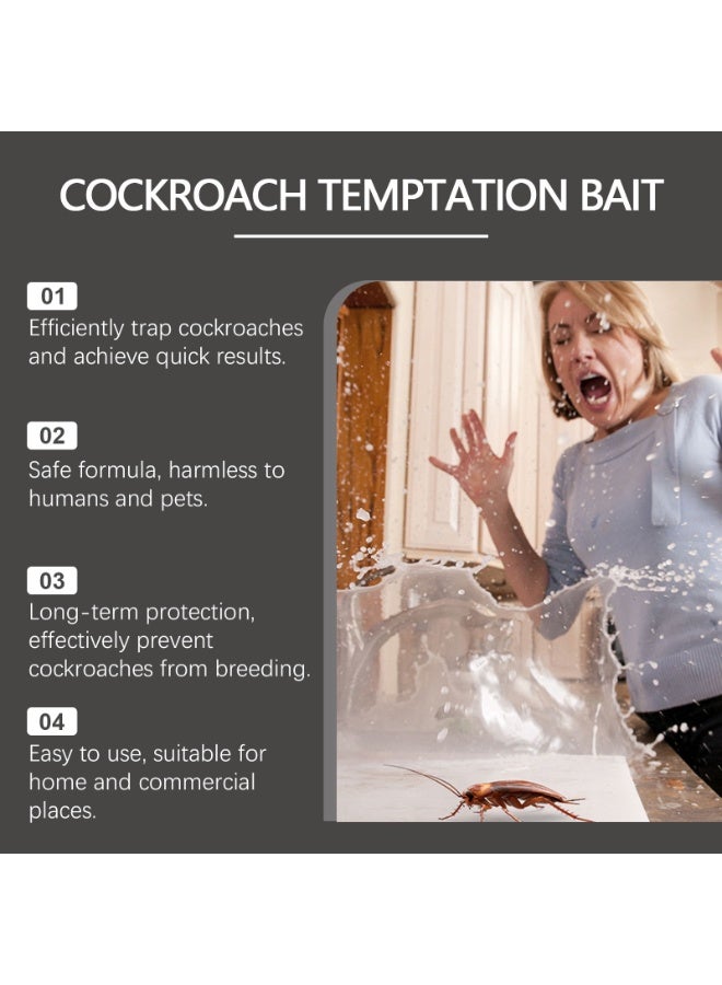 Jakehoe Fast Killing Cockroach Temptation Bait, Non-Toxic, Long-Lasting, 8pcs, Kitchen/Bathroom/Home Use - Image 3