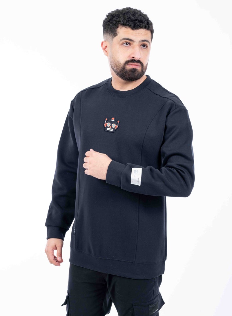 Everest Black Oversized Unisex Sweater  - Image 1