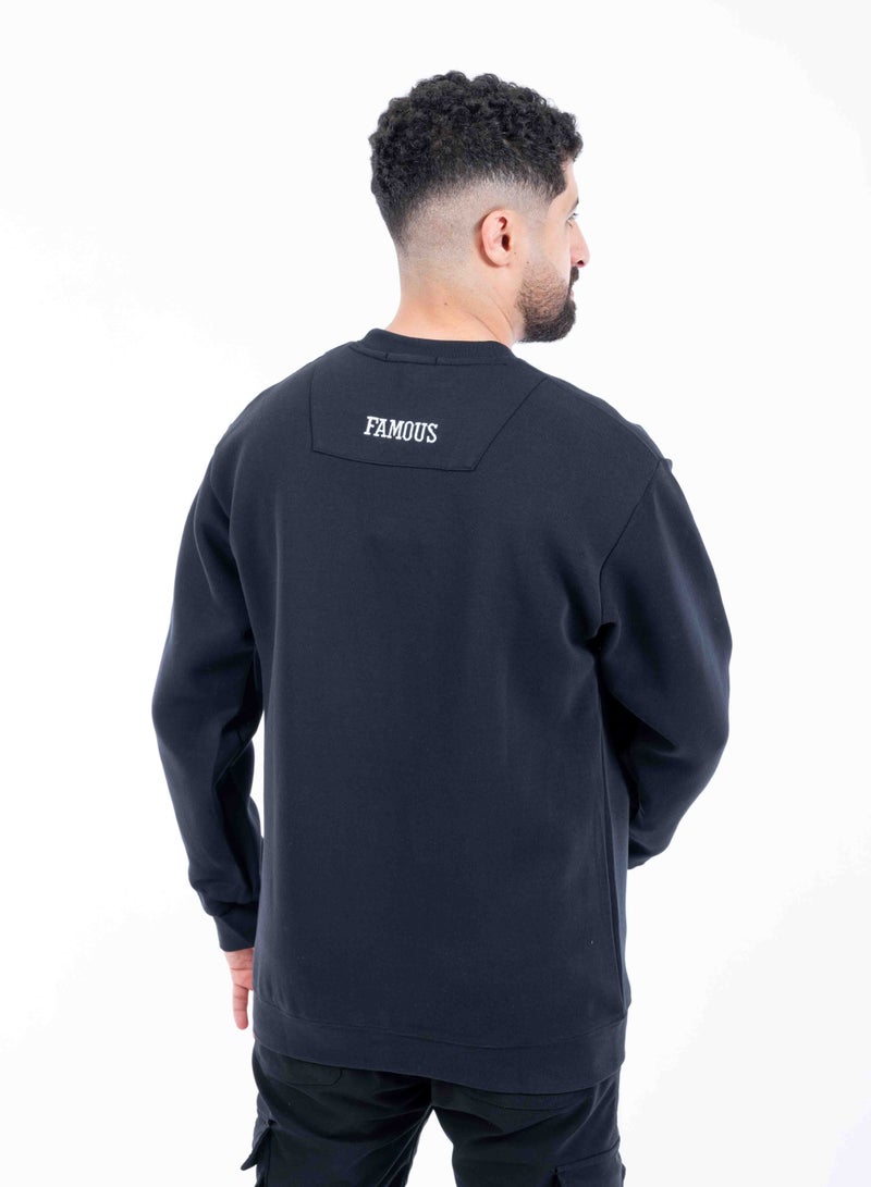 Everest Black Oversized Unisex Sweater  - Image 2