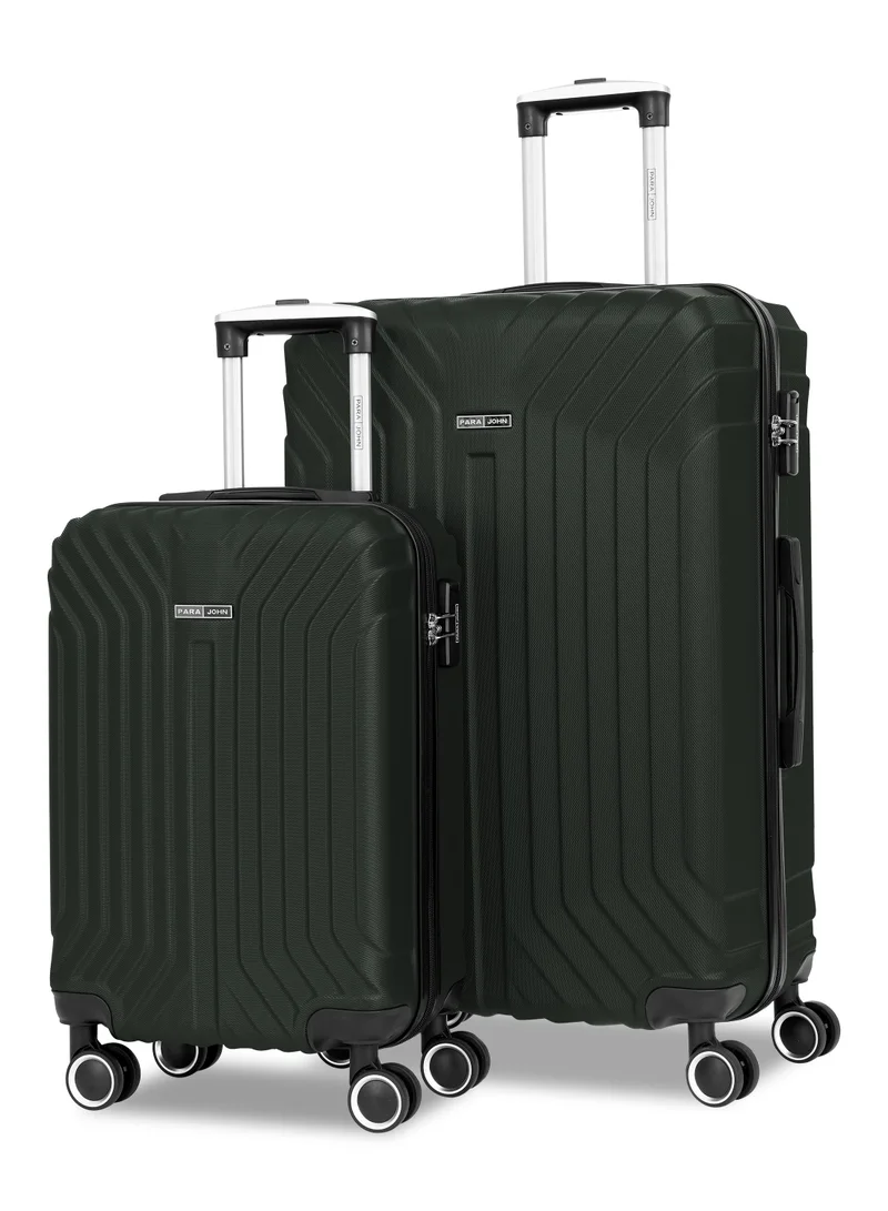 Winso Series Set of 2 Luggage | Lightweight Small 10KG & Large 30KG ABS 8 Wheels Trolley Hardsided Travel Suitcase - Army Green
