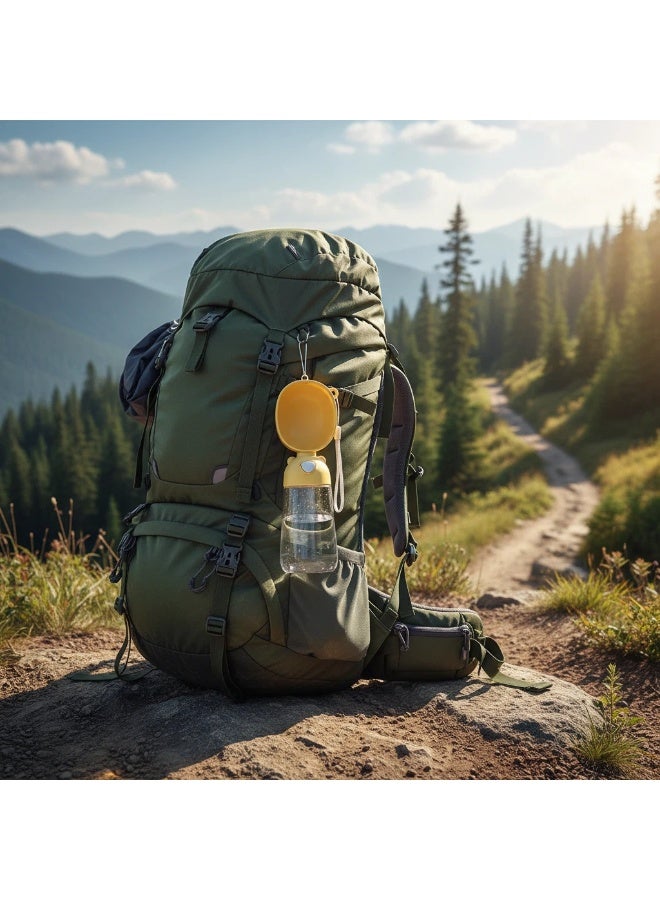 EPET Portable Dog Water Bottle, One-Key Leak-Proof Pet Travel Water Dispenser 28cm x 8.5cm / 550ml (Yellow) - Image 4
