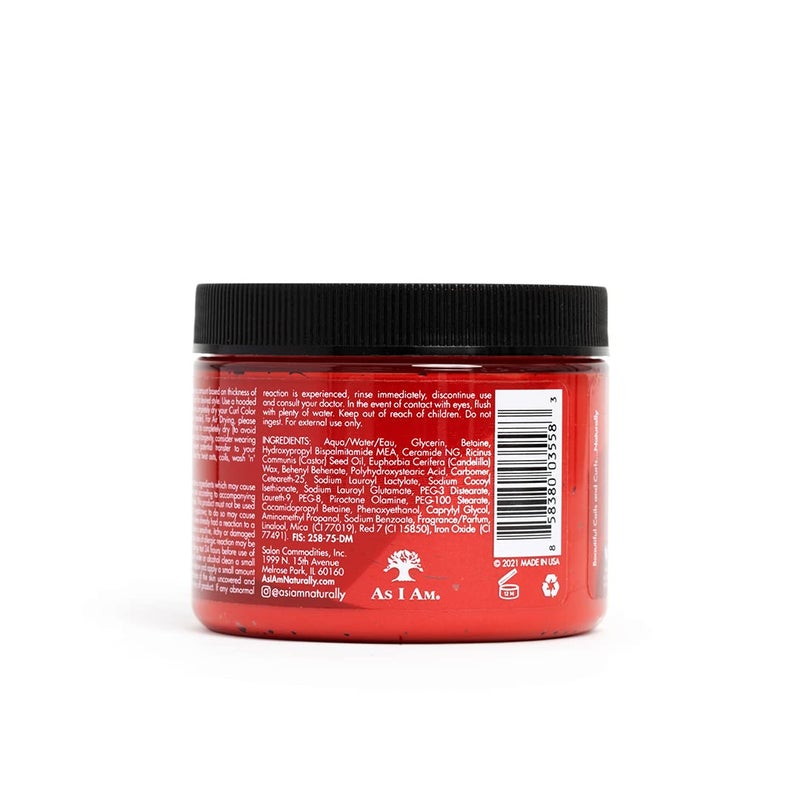 As I Am Curl Color - Hot Red - 6 oz - Temporary Color & Curling Gel - Medium Hold - Vegan & Cruelty Free - Image 3