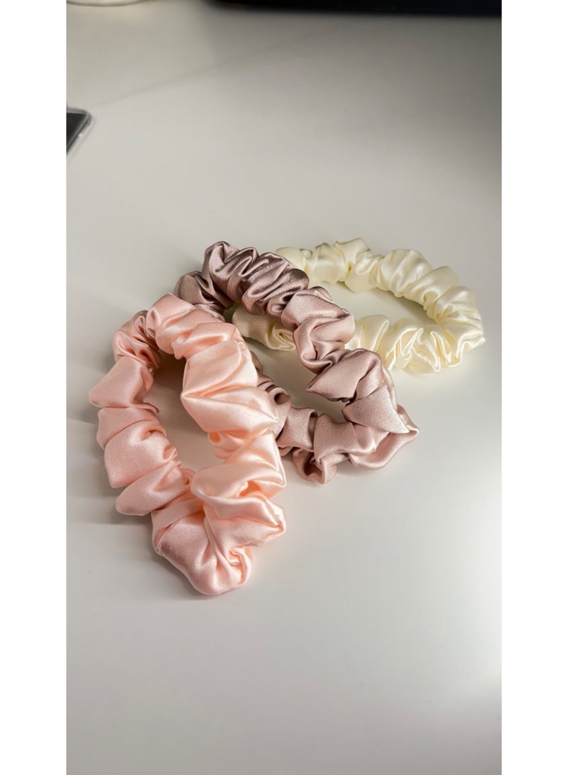 سولين – طقم 3 ربطات شعر حريرية فاخرة - Image 1