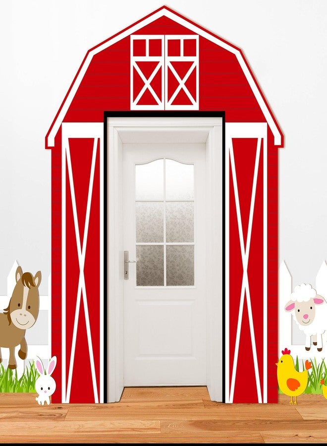 Mindsoft 3 Pcs Farm Animal Party Decorations Barn Door Banner Barn Door Backdrop Farm Birthday Supplies for Baby Shower Family Reunion Theme Party Supplies Halloween Trunk or Treat Car Decorations - Image 1