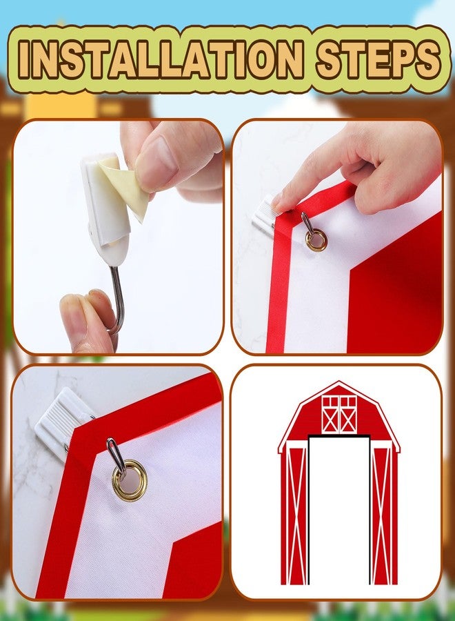 Mindsoft 3 Pcs Farm Animal Party Decorations Barn Door Banner Barn Door Backdrop Farm Birthday Supplies for Baby Shower Family Reunion Theme Party Supplies Halloween Trunk or Treat Car Decorations - Image 4