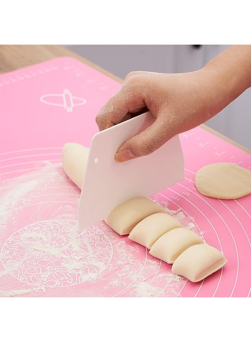 Wolpin Large Silicone Baking Mat for Pastry Rolling - Non-Stick Pink Fondant and Dough Mat with Precision Measurements - Heat Resistant Reusable BPA-Free Pastry Board for Pizza and Pie - Image 3