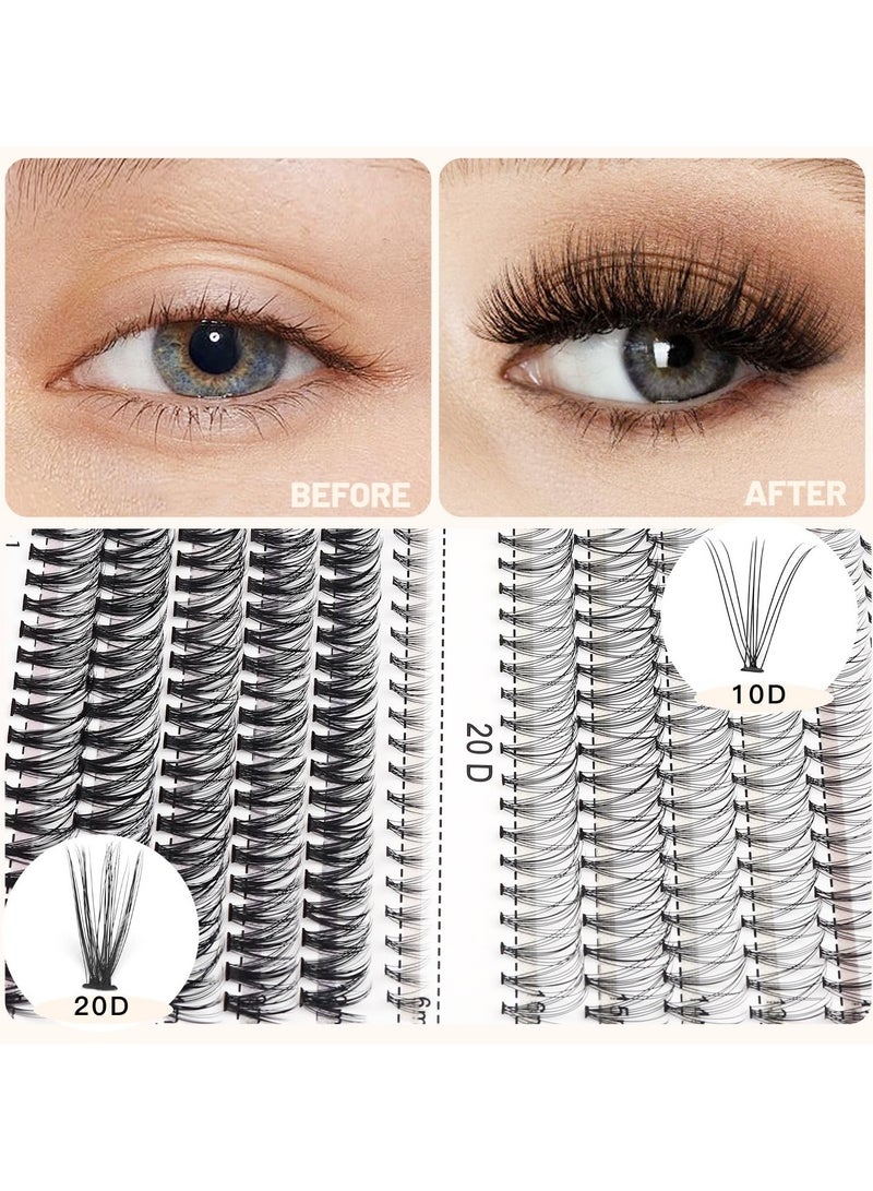 BONITO 240pcs C Curl 10D/20D Individual Cluster Eyelashes - Image 2