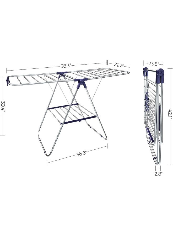 MOMENT Large Folding Clothes Dryer Drying Space Laundry Washing Durable Metal Drying Rack Multifunctional Air Dryer Ideal For Indoor And Outdoor  - Image 4