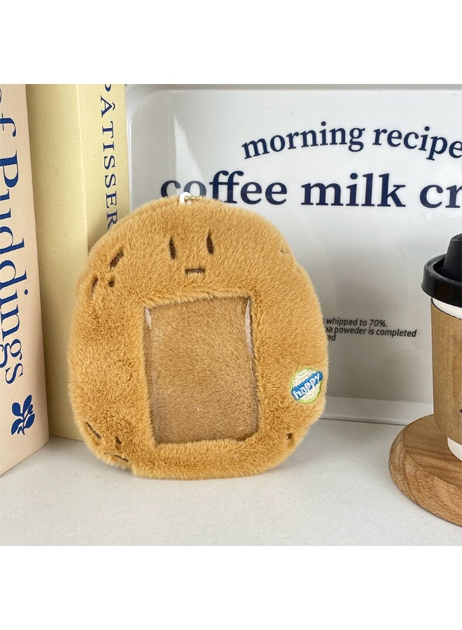 NIBEMINENT 1 - Piece Cute Yellow Potatoes Kpop Photo Card Holder Pendant Key Chain ID Badge Holder ID Card Holder Photo Card Protector for School ID Office ID Access Card for Women Girls - Image 1