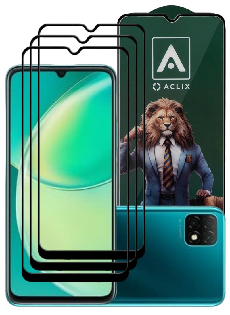 ACLIX 3 Pieces Antistatic ESD Dustproof Premium Quality High Definition Tempered Glass Screen Protector Designed For Huawei nova Y60 - Image 1
