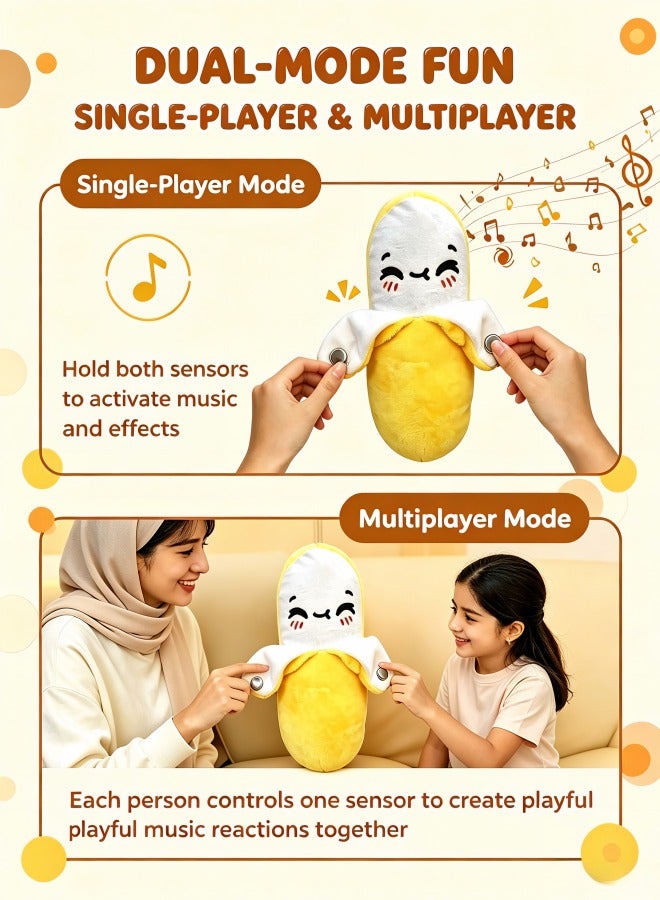 Zorva Banana Rhythm Doll, Touch Sensing Musical Interactive Plush Early Education Toy for Kids - Image 3