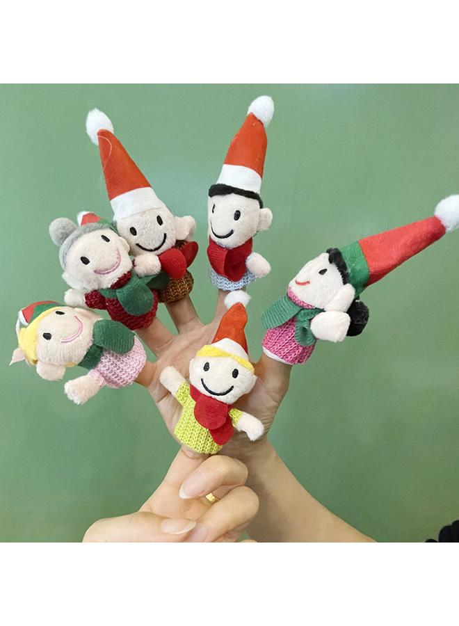 Bluejw Christmas Plush Toys A Family Of Six Characters Father Baby Finger Doll Suit Children Early Education Foreign Trade - Image 1