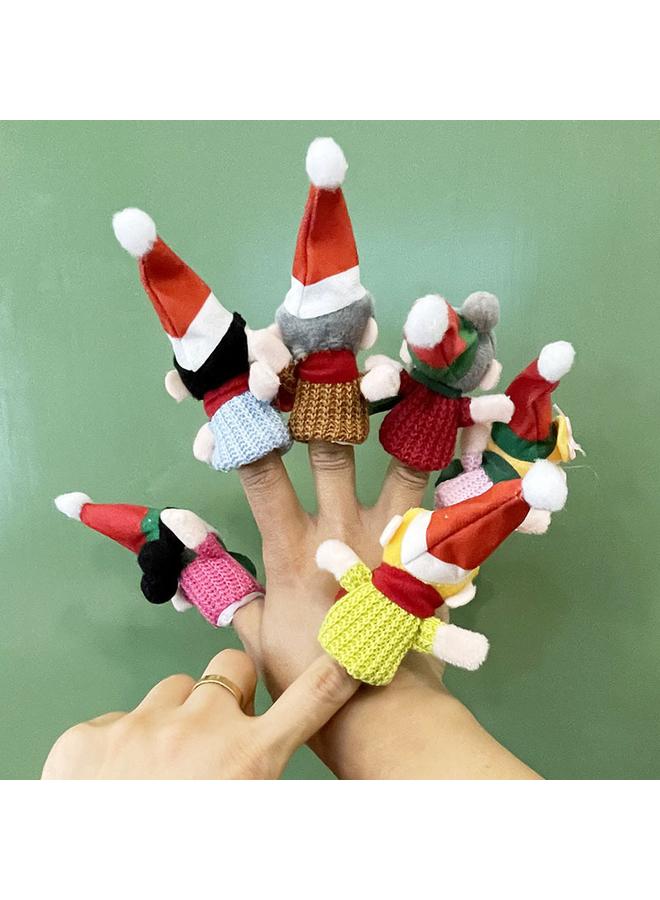 Bluejw Christmas Plush Toys A Family Of Six Characters Father Baby Finger Doll Suit Children Early Education Foreign Trade - Image 2