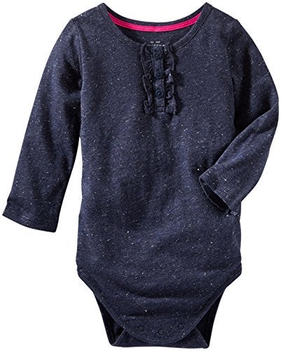 OSHKOSH B'gosh أوشكوش بيغوش بدلة قطنية للبنات الصغيرات (رضيع) - كحلي - 3 أشهر - Image 2
