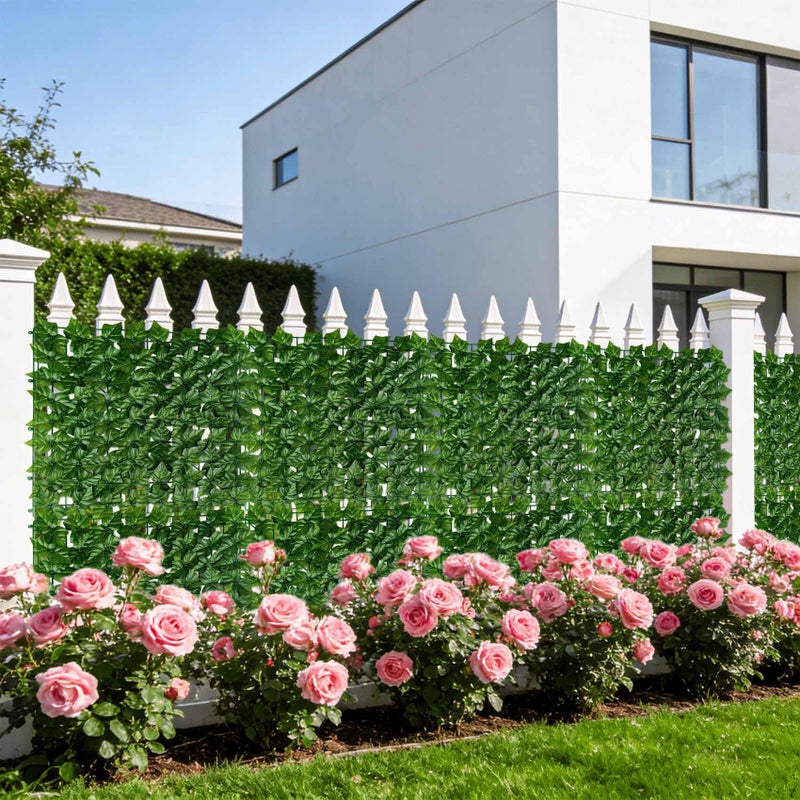 KASZOO 120"x40" Artificial Ivy Privacy Fence Screen - UV-Anti Breathable Faux Ivy Greenery Fence Panels for Patio, Balcony, Garden, Backyard Indoor Outdoor Decor - Image 2