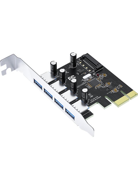 VegGieg PCI-E Express 4 Port USB 3.0 Hub Multiplexer Card