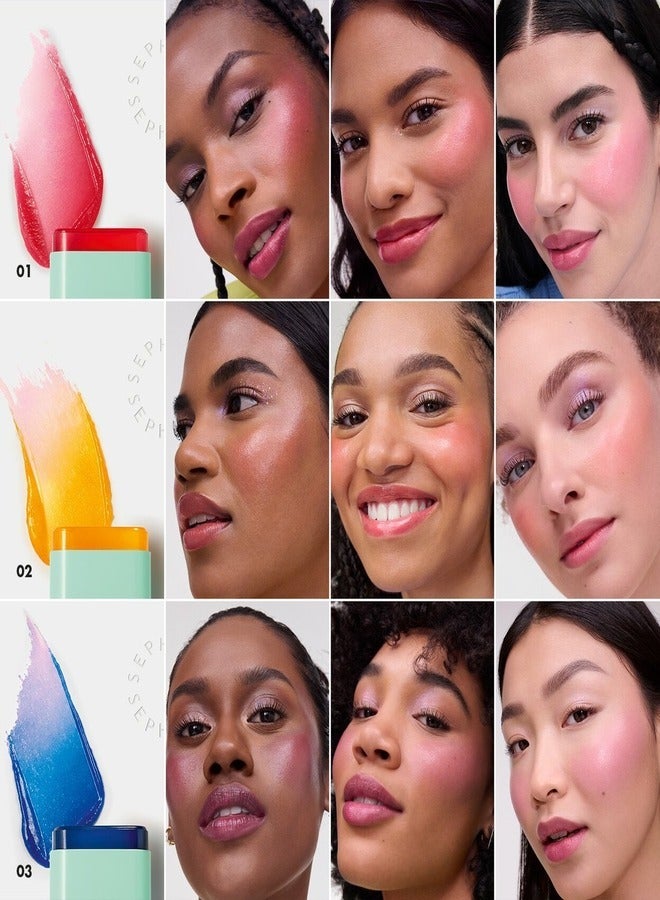 سيفورا مجموعة سيفورا، أحمر شفاه وخدود كولور تويستر زيتي 03 توت غريب - بلسم مرطب متغير اللون بالتوت، 8.5 غرام - Image 3