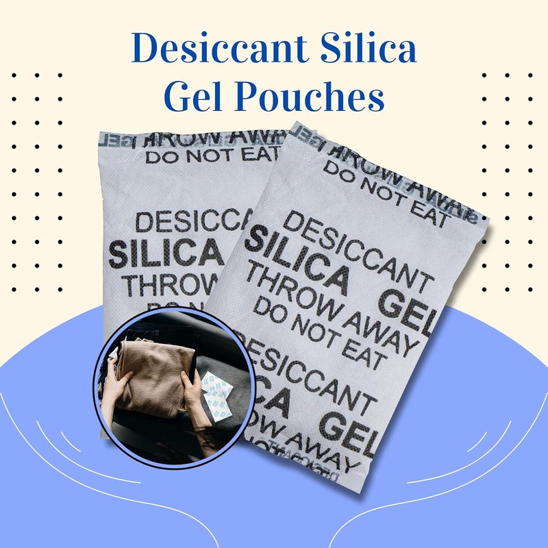 Elysian Silica Gel Pouch 50 gram Pouch WhiteDesiccantMoisture Absorbent 50Gram X 8Pcs aprox 400 Gram Moisture Absorber for Room Wardrobe Camera and Lenses to Avoid Moisture and Fungus - Image 3