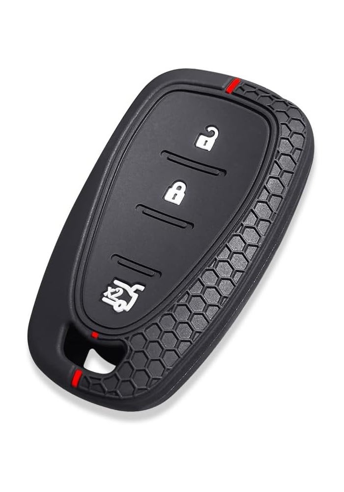 7Cylinder Silicone Key Fob Cover for GMC - 2 Pcs (3 Buttons) - Compatible with Acadia, Camaro, Silverado, and More