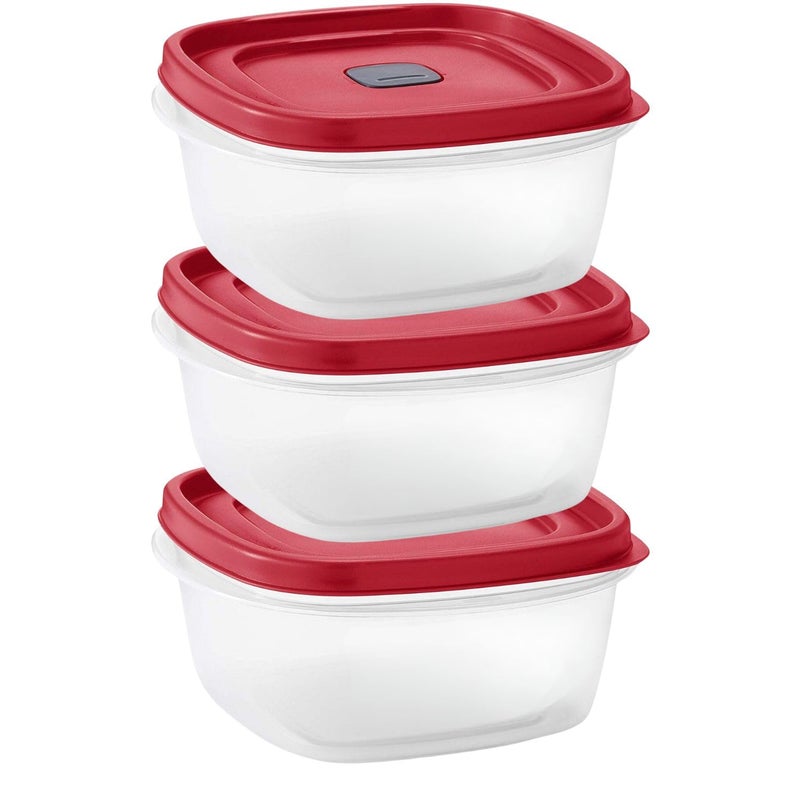 Tribello 5-Cup Food Storage Container with Vented Lid â€“ BPA-Free Plastic, Microwave/Dishwasher/Freezer Safe â€“ Reusable Stackable Meal Prep Container (40 oz) - 3 Pack