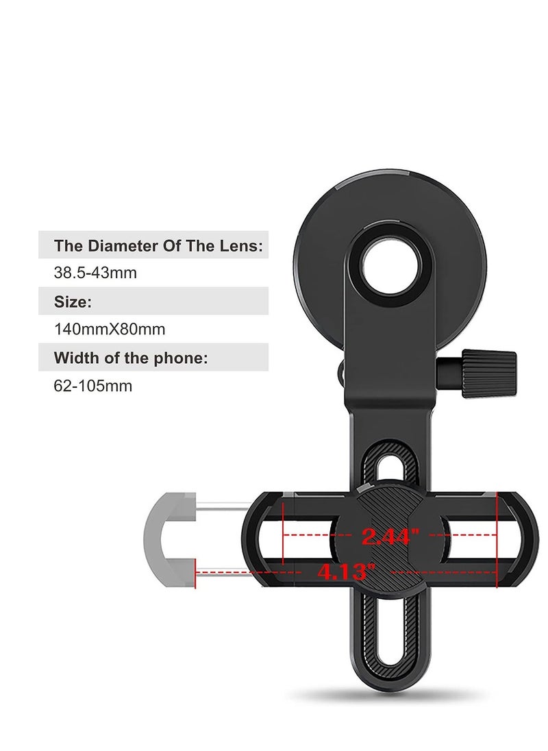 SYOSI - Telescope Phone Mount Universal Quick Aligned Telescope Smart Phone Adapter Holder Compatible with Spotting Scope Telescope Microscope Monocular Binocular Fit All Brands of Smartphones - Image 1