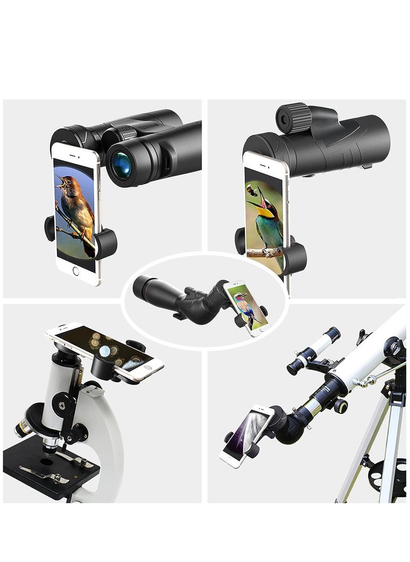 SYOSI - Telescope Phone Mount Universal Quick Aligned Telescope Smart Phone Adapter Holder Compatible with Spotting Scope Telescope Microscope Monocular Binocular Fit All Brands of Smartphones - Image 1