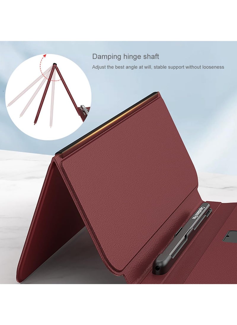 General Compatible Mobile Office Keyboard Kit for Huawei Mate XT, Full Leather Keyboard + Stylus + Wireless Bluetooth Mouse, Huawei Mate XT Ultimate Kit Sleeve  - Image 3