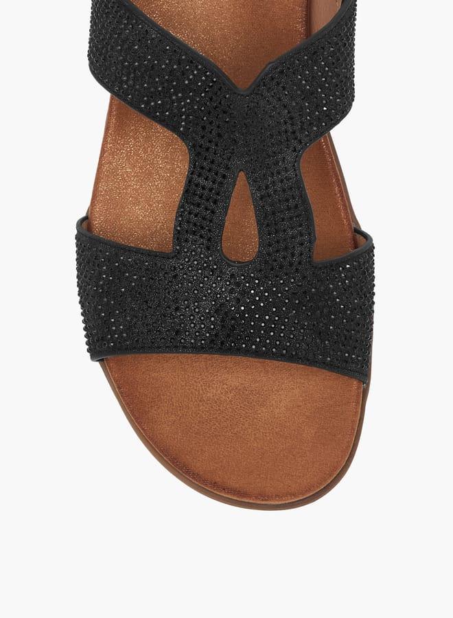 Le Confort Women's Embellished Sandals with Hook and Loop Closure Ramadan Collection - Image 4