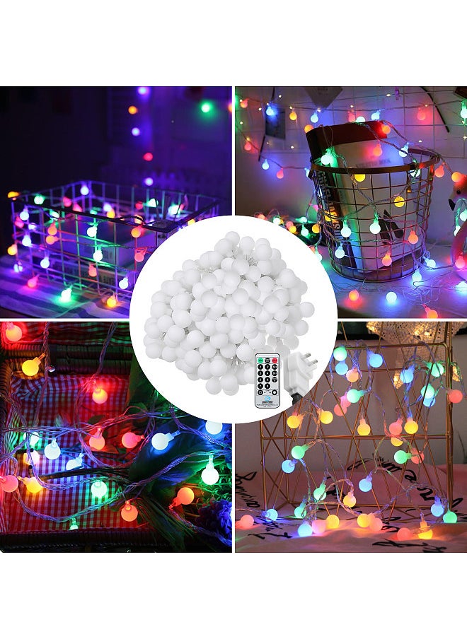 Neoglint - Plug-in Globe String Lights 18m/59.06ft 150 LEDs Ball Fairy Light with Controller Color Changing 8 Lighting Modes Timer Function Decorative Lighting for Indoor Outdoor Wedding Party Tree Garden - Image 1