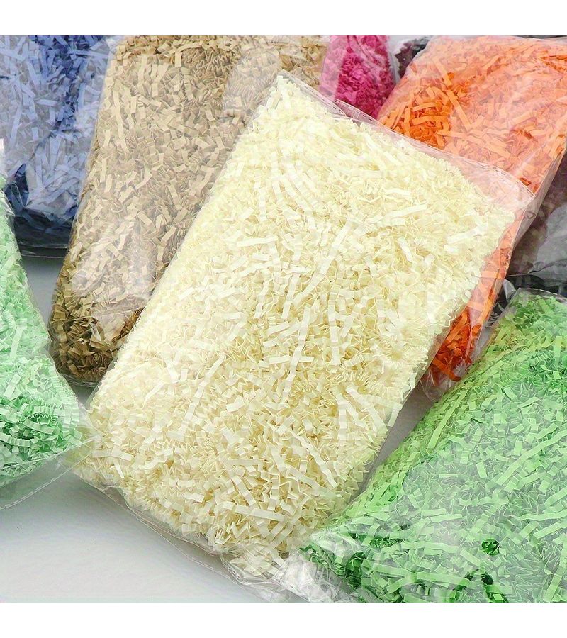 1 Raffia Wavy Shredded Paper White 50g Birthday Holiday Gift Box Filling Suitable For Thanksgiving Easter Christmas And New Year Party Decorations - Image 3