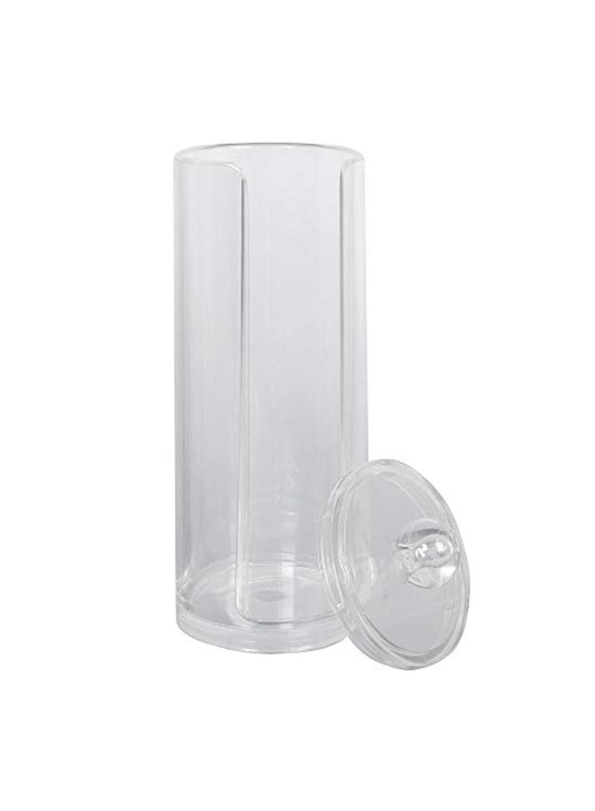 NIBEMINENT Cotton Pad Holder With Removable Lid And Side Opening Clear - Image 2