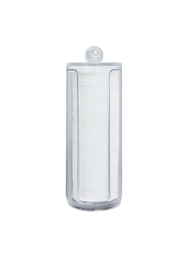 NIBEMINENT Cotton Pad Holder With Removable Lid And Side Opening Clear - Image 3