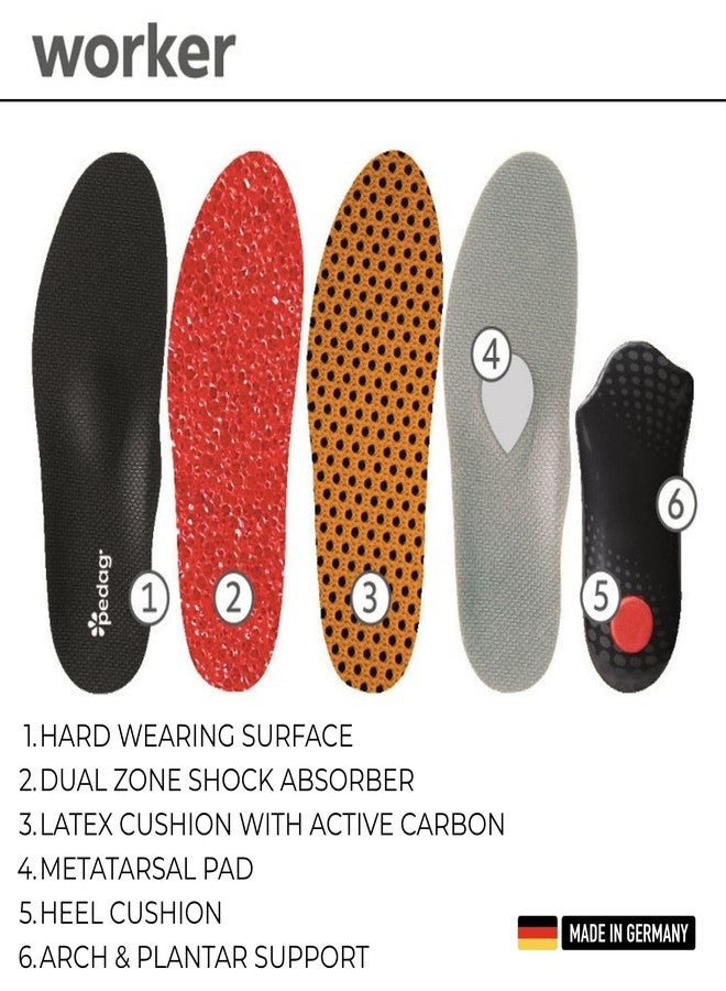 pedag Worker | Heavy Boot Insoles | Made in Germany |Supports Foot from Heel to Toe | Longitudinal Arch, Metatarsal Arch and The Heel | Women US 8/EU 38 - Image 3