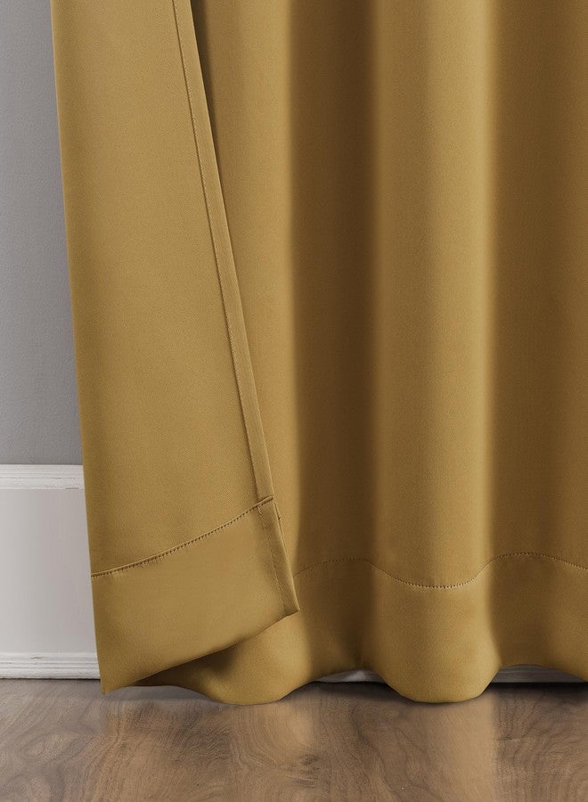 Sun Zero Easton Energy Saving Blackout Rod Pocket Curtain Panel, 40" x 63", Gold - Image 4