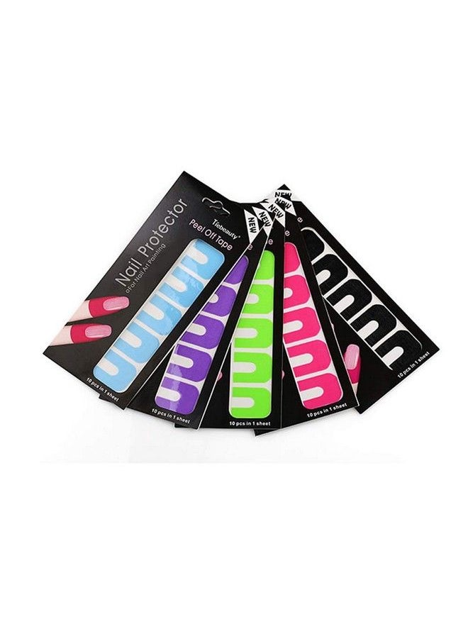 LifexTol 5 Sheets Nail Polish Protector Disposable Peel Off Tapes Skin Nails Glue Stickers Forms Varnish Protector Manicure Finger Tools  - Image 3