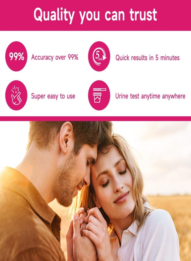 شرائط اختبار التبويض والحمل، شرائط أمازويل سهلة الاستخدام في المنزل للنساء، كشف مبكر دقيق، 40 شريط اختبار تبويض مع 10 شرائط اختبار حمل hCG - Image 3