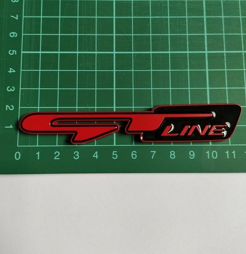 VRT GT LINE Decals Car Emblem Sticker Badge for KIA Vehicle Truck Front Fenders Bumper Side Window Trunk Boot Tailgate 11 cm x 2 cm (Back and Red) - Image 3