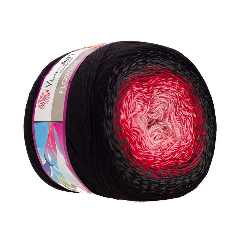 YarnArt Yarn Art YarnArt Flowers Yarn 55 Cotton 45 Acrylic 250gr 1094yds Multicolor Cotton Yarn Rainbow Crochet Yarn Spring Summer  1 Fine Sport Skein 282