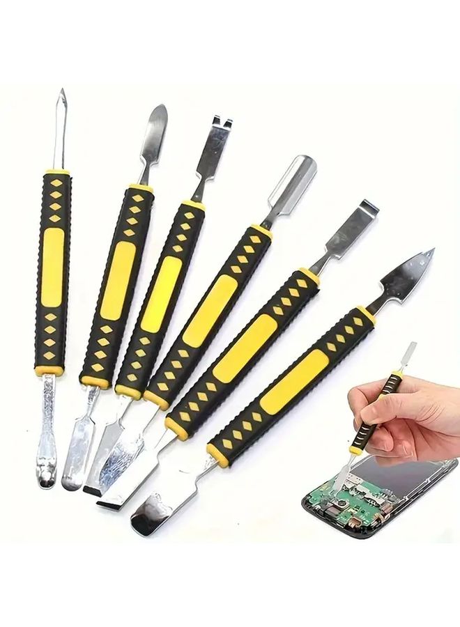 6 Pcs Electronic Repair Tool Set Metal Dual Head Pry Bars For Tablets Laptops Phones - Image 2