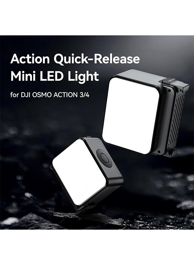 يولانزي مصباح فيديو ULANZI LM18 Vlogging Light Mini LED لكاميرا الفيديو لملحقات قفص كاميرا DJI Osmo Action 3/4 ومحول توسيع Ulanzi PK-06 Pocket 3 - Image 2