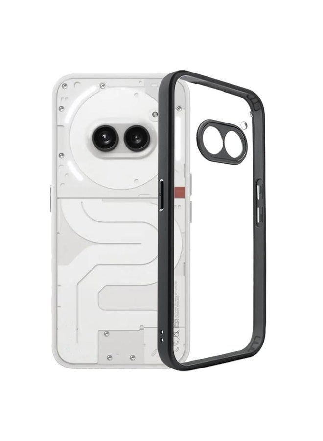 HuHa For Nothing Phone 2a Frosted TPU Hybrid Transparent PC Phone Case(Black)  - Image 1