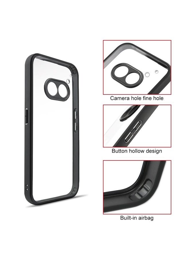 HuHa For Nothing Phone 2a Frosted TPU Hybrid Transparent PC Phone Case(Black)  - Image 3