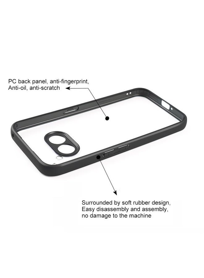 HuHa For Nothing Phone 2a Frosted TPU Hybrid Transparent PC Phone Case(Black)  - Image 4