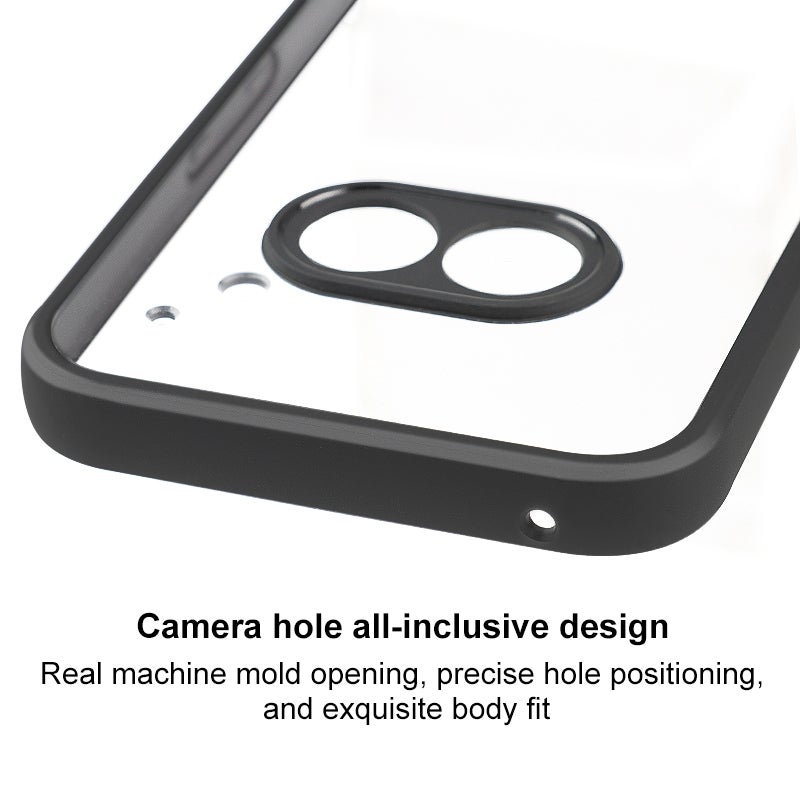 HuHa Protective Cover For Nothing Phone 2a Frosted TPU Hybrid Transparent PC Phone Case(Black) - Image 5