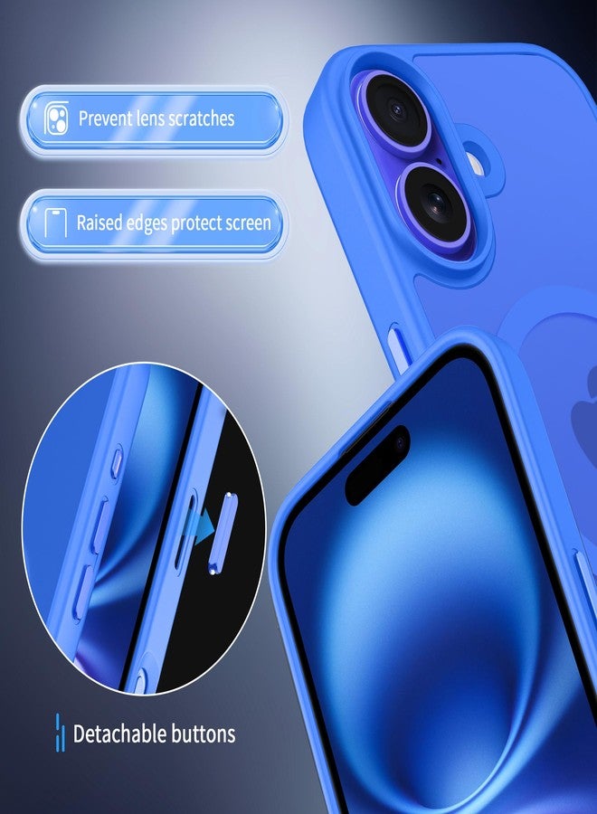CACOE Magnetic Case for iPhone 16 6.1 inch, Compatible with MagSafe, Thin Slim Fit Anti-Fingerprint Shockproof Bumper TPU Protective Cover for Women Men Girls(Matte Black) - Image 4