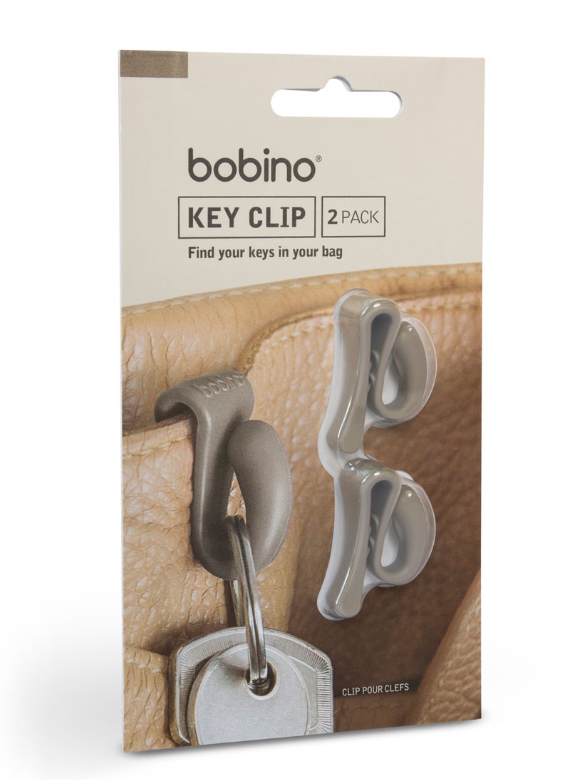 bobino - Key Clip Slate 2 Pack - Clip On Key Holder - Key Hook for Bag - Key Clip for Purse - Key Holder for Keychain | Purse Accessories - Key Chain Hooks & Compact Key Holder - Key Hanger - Image 1